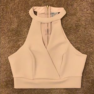 Tan Charlotte Russe crop top